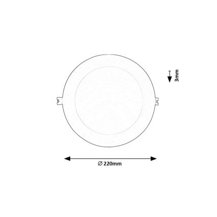 Rabalux - LED Süvistatav valgusti LED/18W/230V d. 22 cm valge