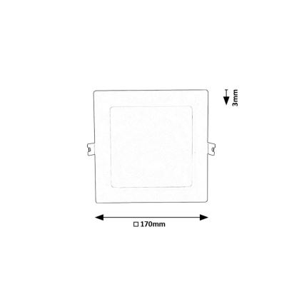 Rabalux - LED Süvistatav valgusti LED/12W/230V 17x17 cm valge
