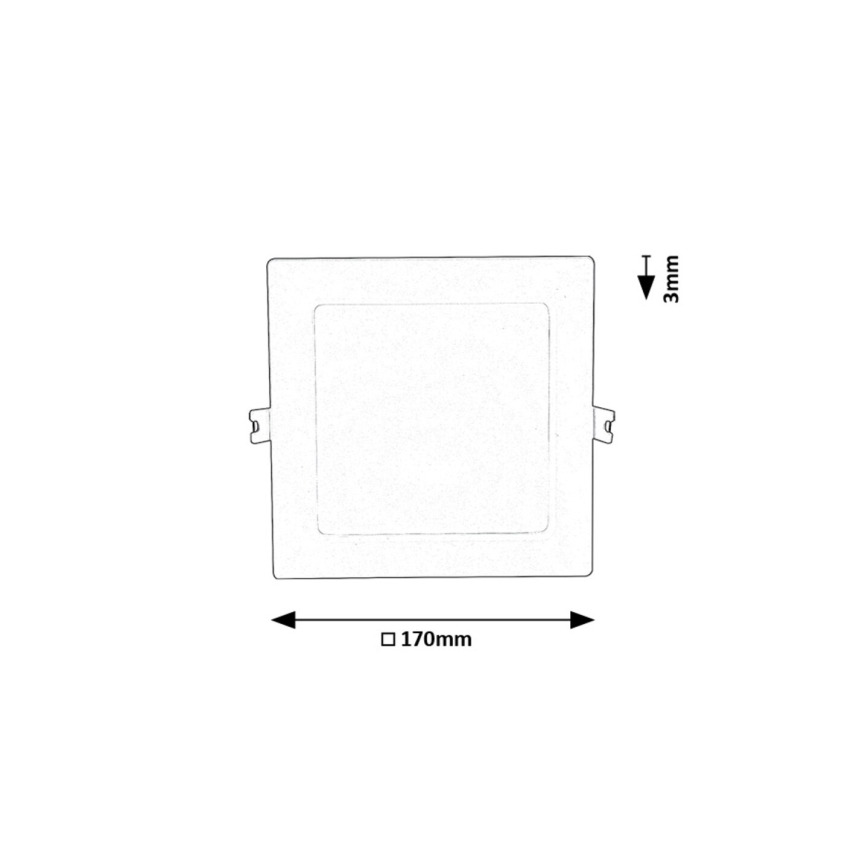 Rabalux - LED Süvistatav valgusti LED/12W/230V 17x17 cm valge