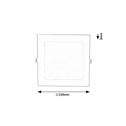 Rabalux - LED Süvistatav valgusti LED/18W/230V 22x22 cm valge