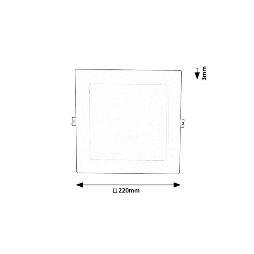 Rabalux - LED Süvistatav valgusti LED/18W/230V 22x22 cm valge