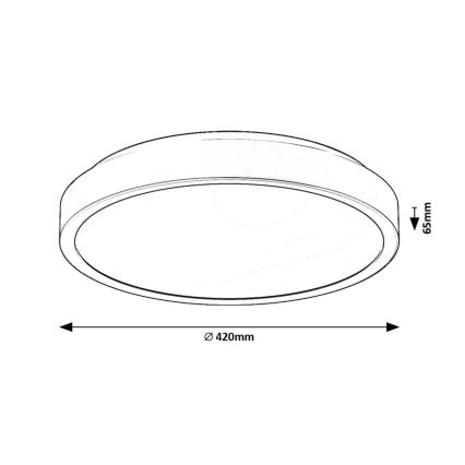 Rabalux - LED Laevalgusti vannituppa LED/48W/230V IP44 4000K d. 42 cm valge