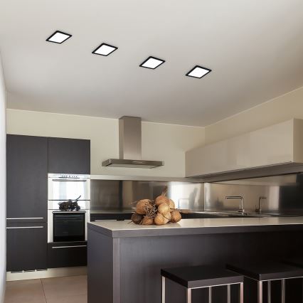 Rabalux - LED Süvistatav valgusti LED/6W/230V 12x12 cm must