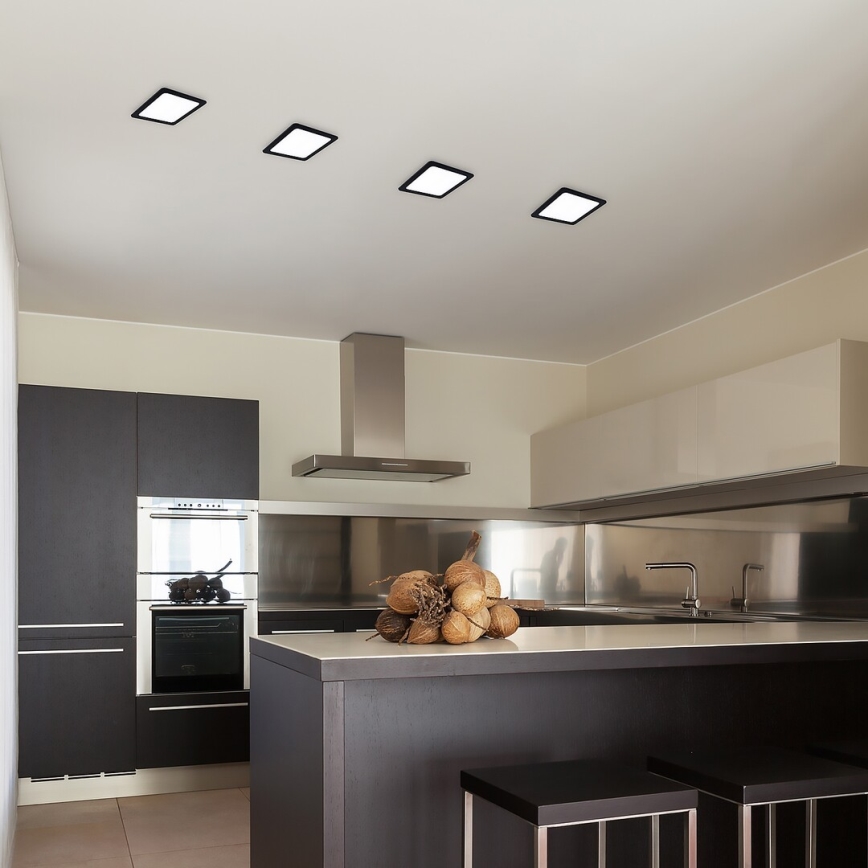 Rabalux - LED Süvistatav valgusti LED/6W/230V 12x12 cm must
