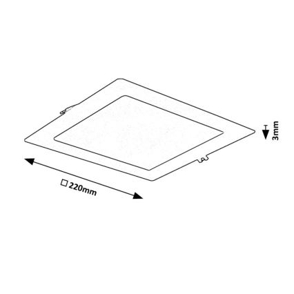 Rabalux - LED Süvistatav valgusti LED/18W/230V 22x22 cm must