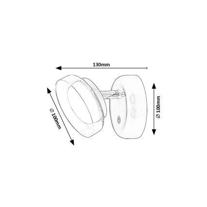 Rabalux - LED Hämardatav laetav seinavalgusti LED/2W/5V 3000K 1800 mAh