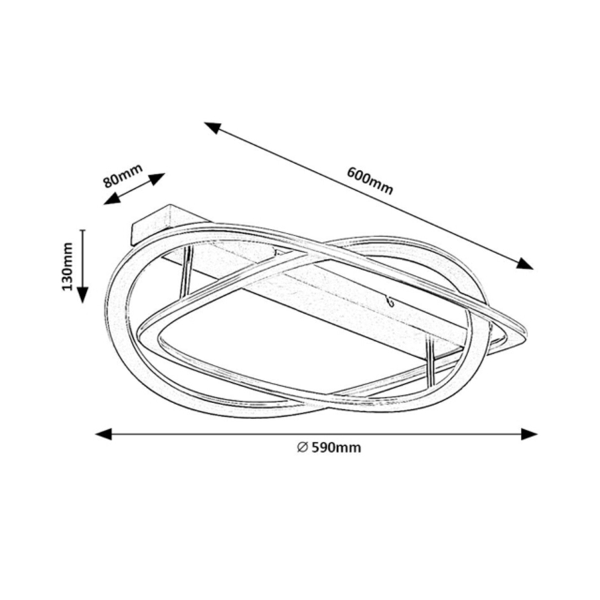 Rabalux - LED laevalgusti LED/72W/230V 3000K, läbimõõt 59 cm