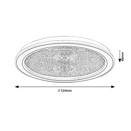 Rabalux - hämardatav LED-laelamp LED/34W/230V 3000-6500K läbimõõt 51 cm + kaugjuhtimispult