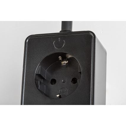 Rabalux - hämardatav LED-seinavalgusti LED/4W/230V USB-pordiga pistikuga, must