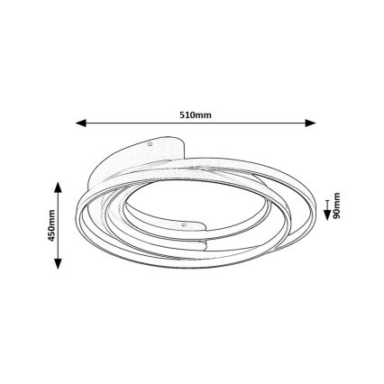 Rabalux - LED laelamp LED/50W/230V, läbimõõt 51 cm