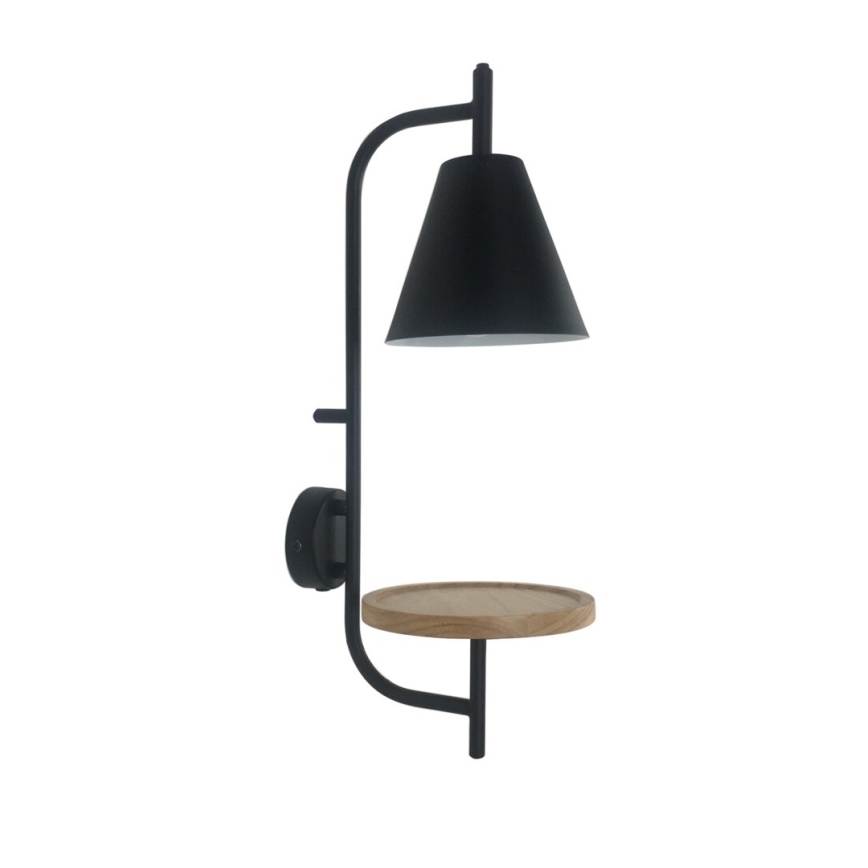 Rabalux - Seinavalgusti koos riiuliga 1xE27/15W/230V pöök