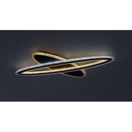 Rabalux - hämardatav LED-laevalgusti LED/70W/230V 3000/4000/6000K must, puldiga, läbimõõt 70 cm