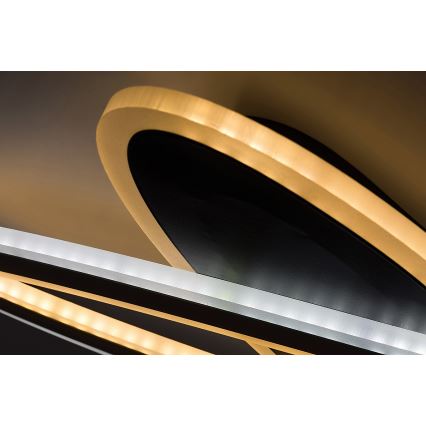 Rabalux - hämardatav LED-laevalgusti LED/70W/230V 3000/4000/6000K must, puldiga, läbimõõt 70 cm