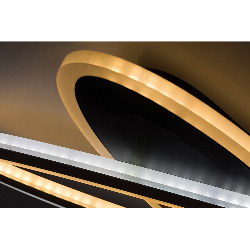 Rabalux - hämardatav LED-laevalgusti LED/70W/230V 3000/4000/6000K must, puldiga, läbimõõt 70 cm