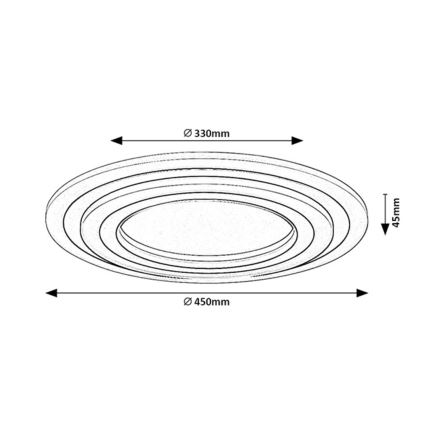 Rabalux - hämardatav LED-laelamp LED/56W/230V 3000/4000/6000K mattkroom/must + kaugjuhtimispult läbimõõt 45 cm