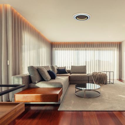 Rabalux - LED Hämardatav laevalgusti LED/56W/230V 3000/4000/6000K matt kroom/must + kaugjuhtimispult