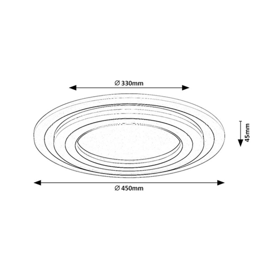 Rabalux - LED hämardatav laelamp LED/56W/230V 3000/4000/6000K mattkroom + kaugjuhtimispult läbimõõt 45 cm