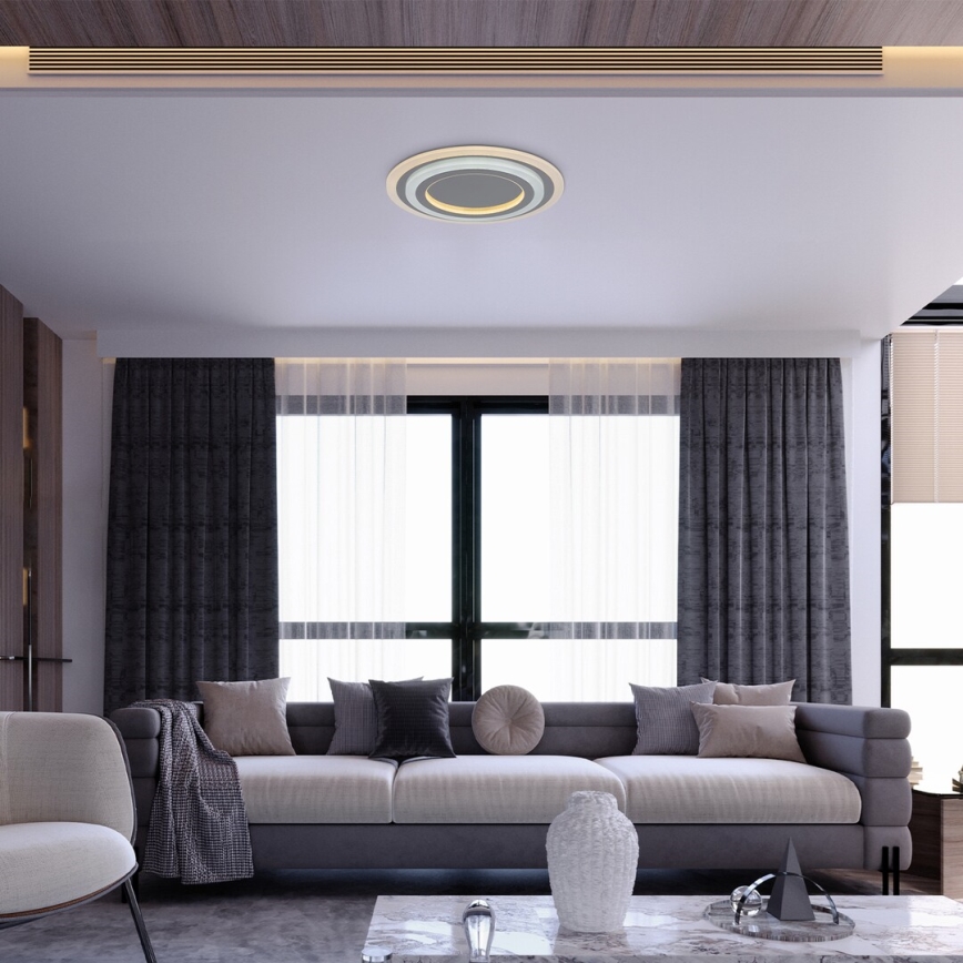 Rabalux - LED Hämardatav laevalgusti LED/56W/230V 3000/4000/6000K matt kroom + kaugjuhtimispult
