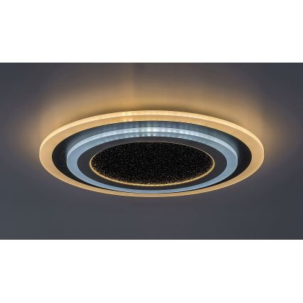 Rabalux - LED hämardatav laelamp LED/56W/230V 3000/4000/6000K must + kaugjuhtimispult Ø 45 cm