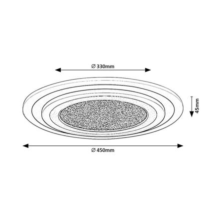 Rabalux - LED hämardatav laelamp LED/56W/230V 3000/4000/6000K must + kaugjuhtimispult Ø 45 cm