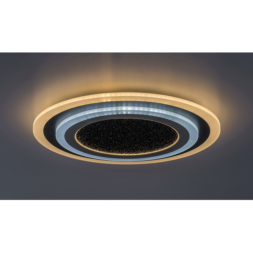 Rabalux - LED Hämardatav laevalgusti LED/56W/230V 3000/4000/6000K must + kaugjuhtimispult