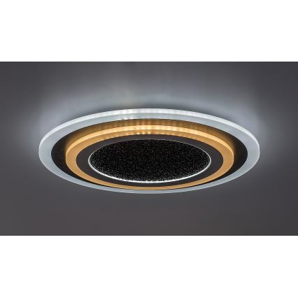 Rabalux - LED Hämardatav laevalgusti LED/56W/230V 3000/4000/6000K must + kaugjuhtimispult