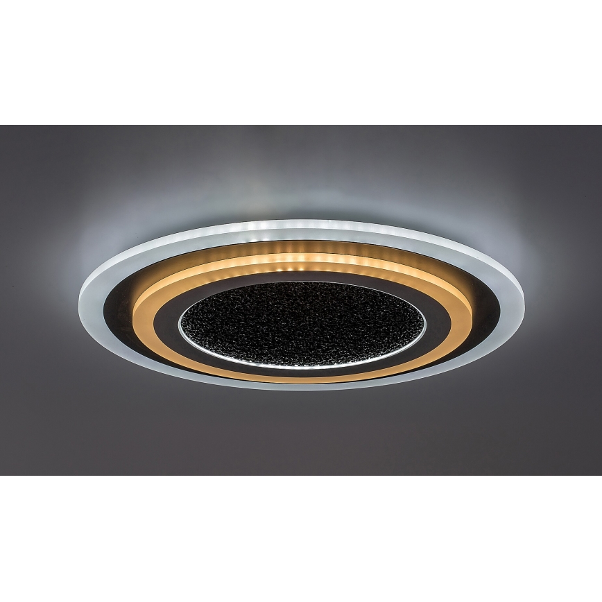 Rabalux - LED Hämardatav laevalgusti LED/56W/230V 3000/4000/6000K must + kaugjuhtimispult
