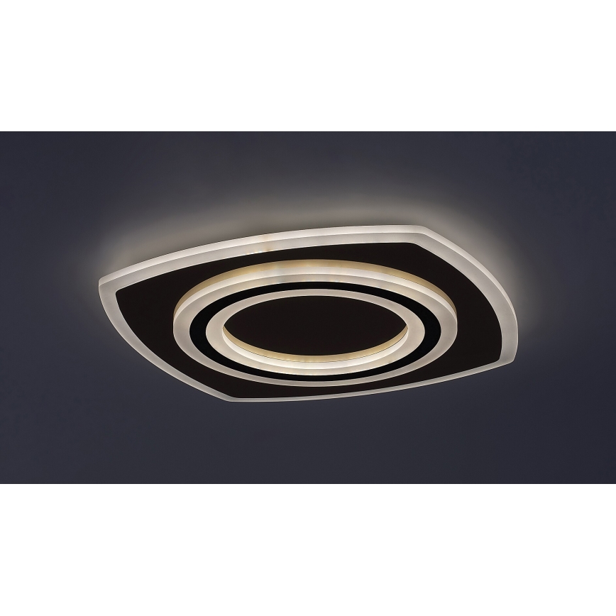 Rabalux - hämardatav LED-laelamp LED/60W/230V 3000/4000/6000K mattkroom/must + kaugjuhtimispult 48x48 cm