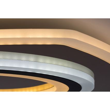 Rabalux - hämardatav LED-laelamp LED/60W/230V 3000/4000/6000K mattkroom/must + kaugjuhtimispult 48x48 cm