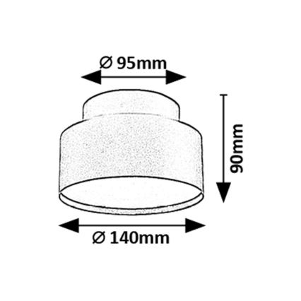 Rabalux - LED laevalgusti LED/24W/230V 3000K must Ø 14 cm