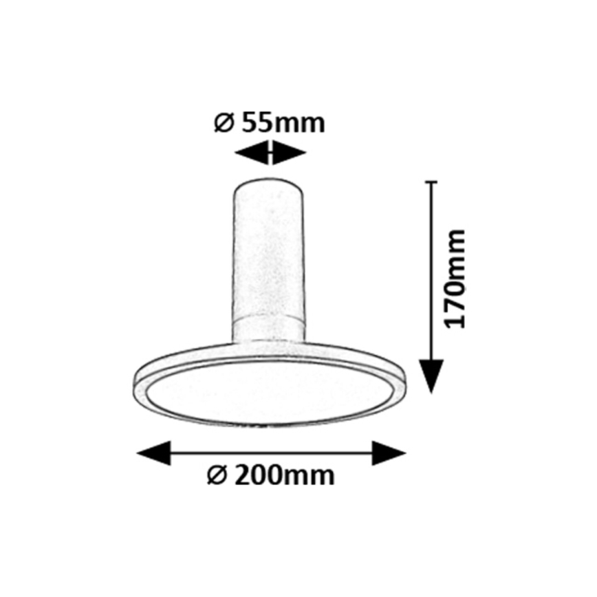 Rabalux - LED laelamp LED/20W/230V 3000K must, läbimõõt 20 cm