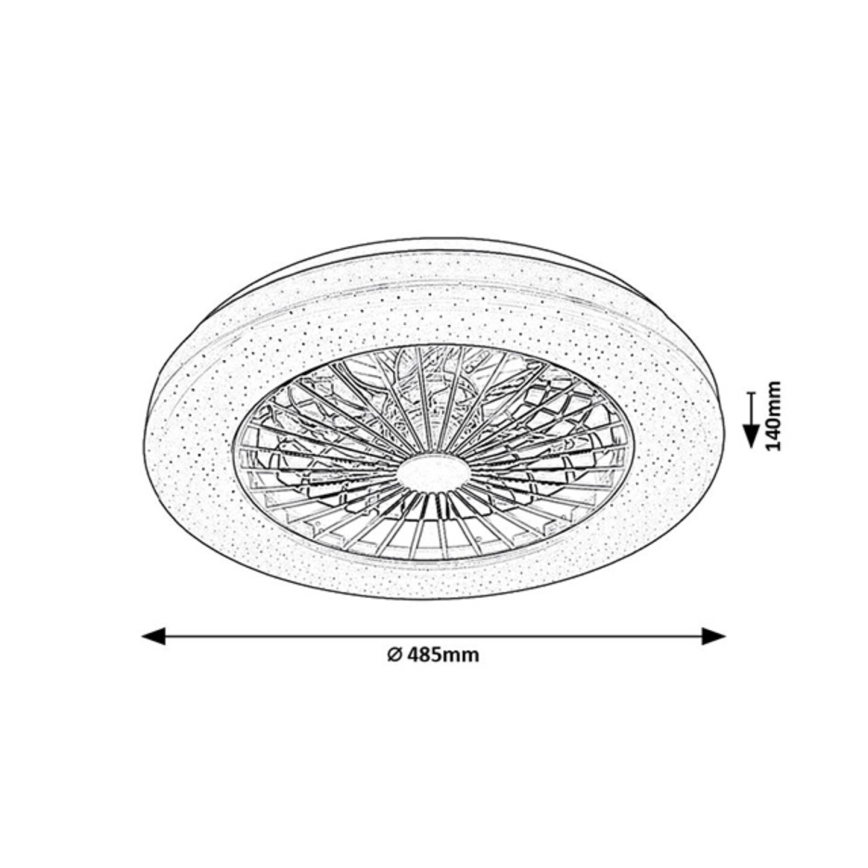 Rabalux - LED Hämardatav laeventilaator valgustiga LED/48W/230V 3000-6500K + kaugjuhtimispult