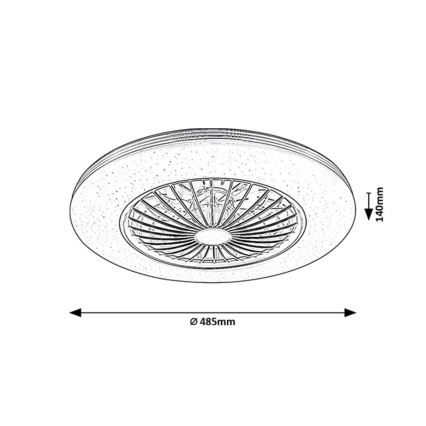 Rabalux - LED Hämardatav laeventilaator valgustiga LED/48W/230V 3000-6500K + kaugjuhtimispult