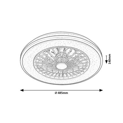 Rabalux - LED Hämardatav laeventilaator valgustiga LED/48W/230V 3000-6500K + kaugjuhtimispult