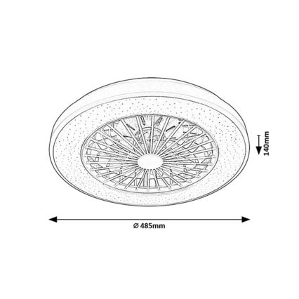 Rabalux - LED Hämardatav laeventilaator valgustiga LED/48W/230V 3000-6500K + kaugjuhtimispult