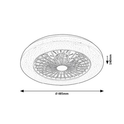Rabalux - LED RGB Hämardatav laeventilaator valgustiga LED/48W/230V 3000-6500K + kaugjuhtimispult