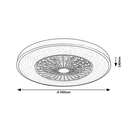 Rabalux - LED Hämardatav laeventilaator valgustiga LED/72W/230V 3000-6500K + kaugjuhtimispult