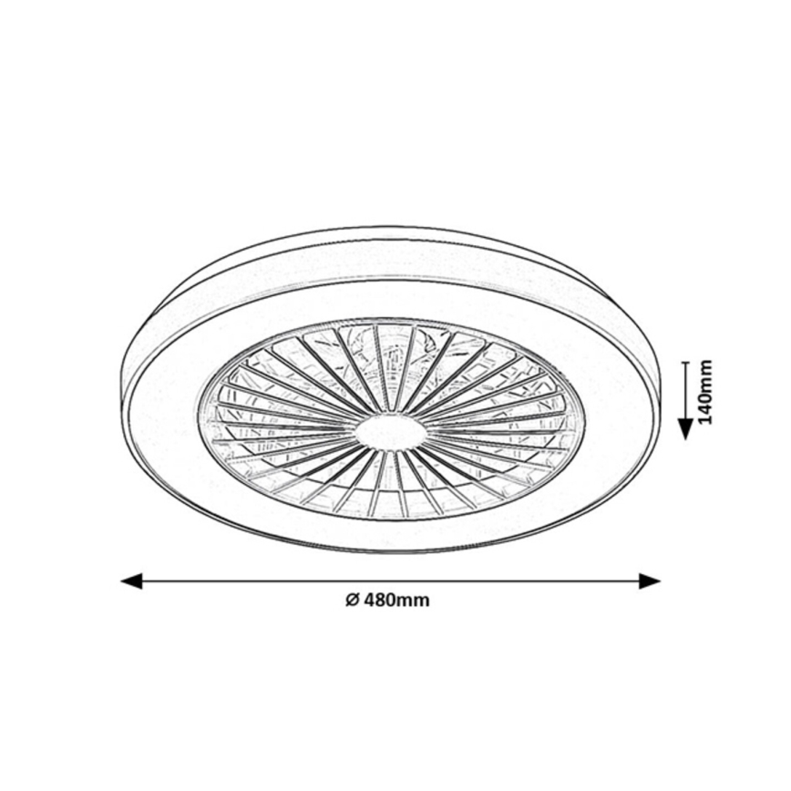 Rabalux - LED Hämardatav laeventilaator valgustiga LED/40W/230V 3000/4000/6000K Wi-Fi + kaugjuhtimispult
