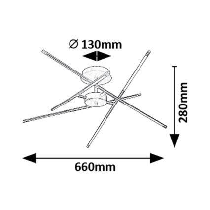 Rabalux - LED Pinnale kinnitatav lühter LED/40W/230V 3000K kuldne