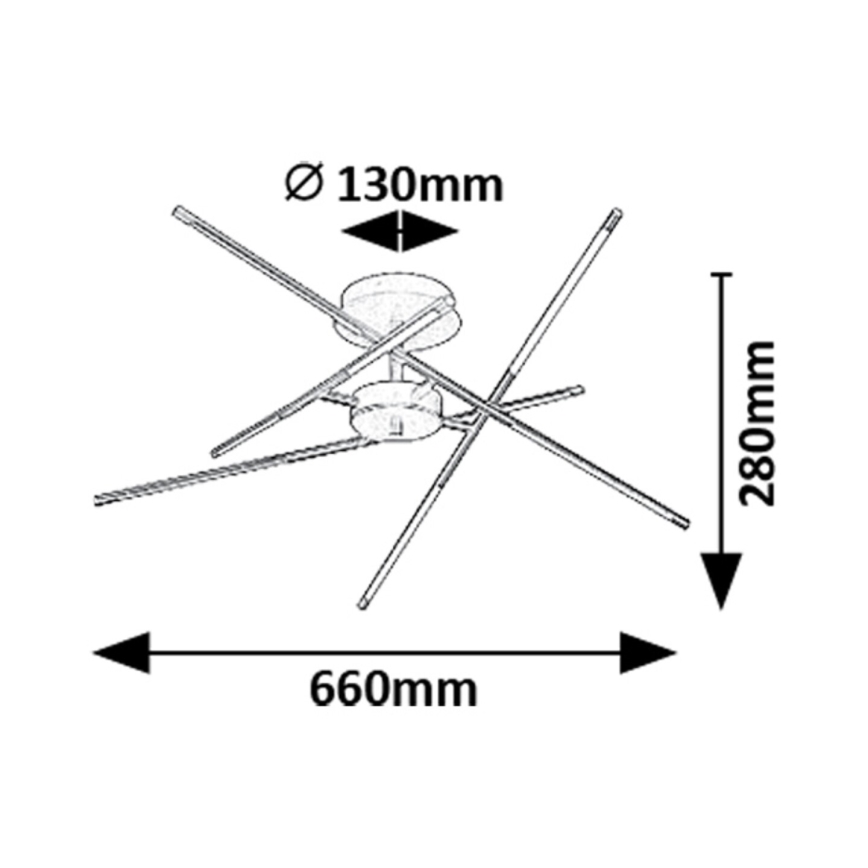 Rabalux - LED Pinnale kinnitatav lühter LED/40W/230V 3000K kuldne