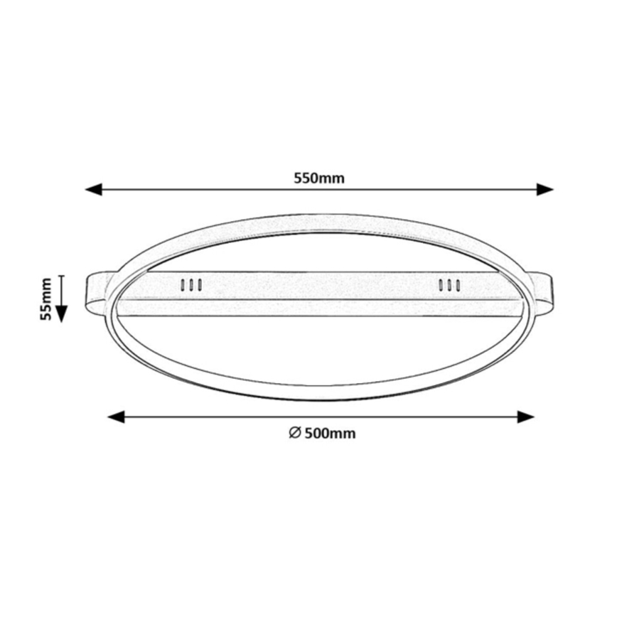 Rabalux - LED laelamp 45W/230V, 3000K, 50x55 cm, kuldne