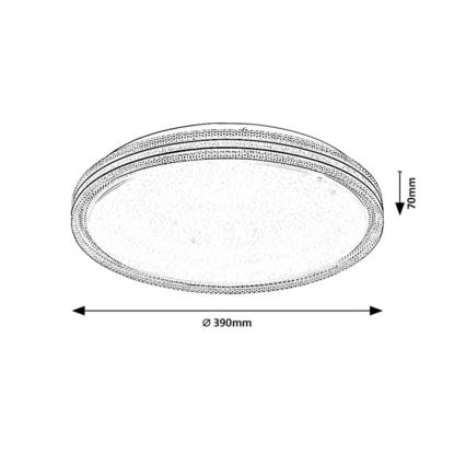 Rabalux - hämardatav LED-laelamp LED/34W/230V 3000-6500K läbimõõt 39 cm + kaugjuhtimispult