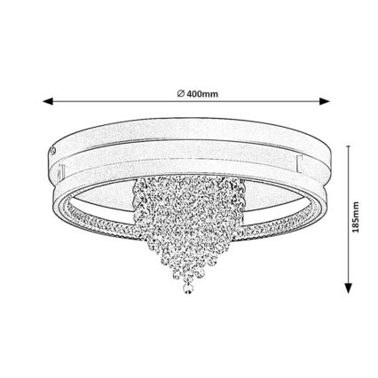 Rabalux - LED laelamp LED/30W/230V 3000/3500/4000K läbimõõt 40 cm