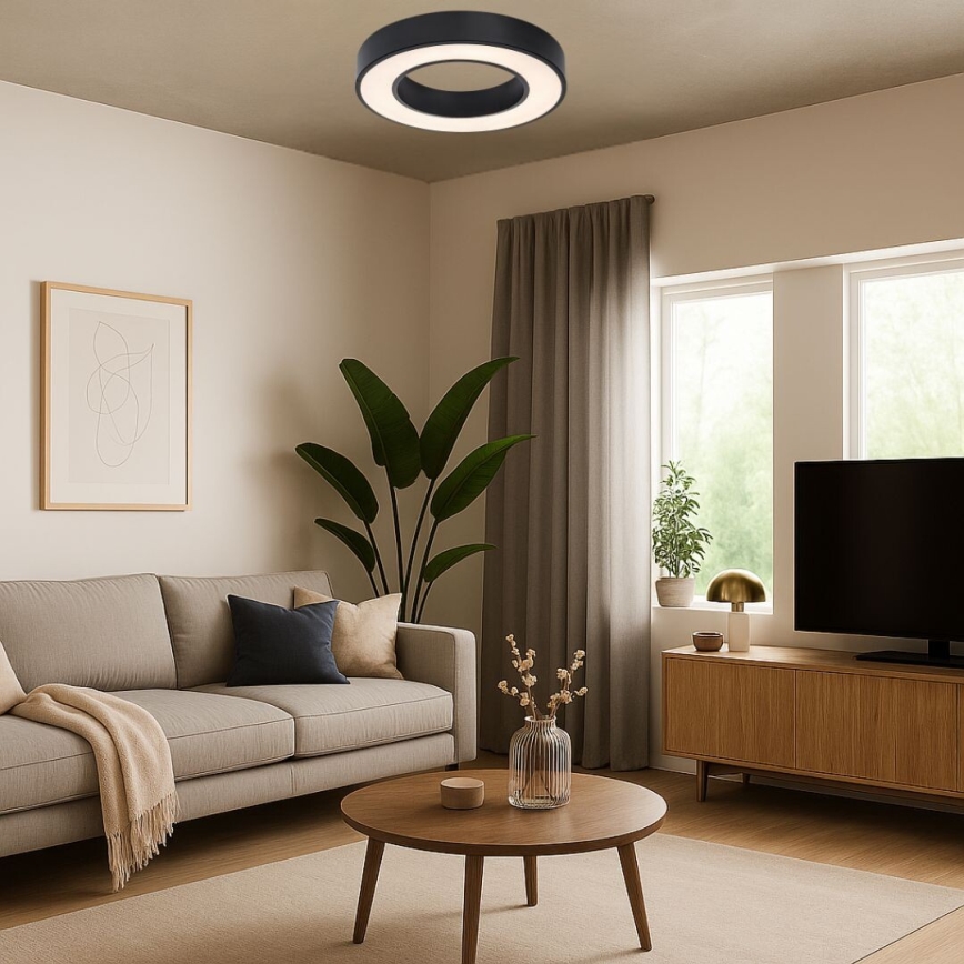 Rabalux - LED laevalgusti LED/24W/230V 3000/4000/6500K Ø 40 cm must