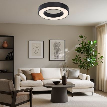 Rabalux - hämardatav LED-laelamp LED/45W/230V 3000-6500K läbimõõt 60 cm must + kaugjuhtimispult