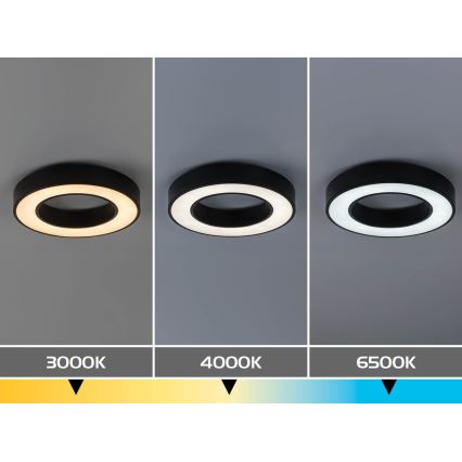 Rabalux - hämardatav LED-laelamp LED/45W/230V 3000-6500K läbimõõt 60 cm must + kaugjuhtimispult