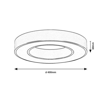Rabalux - LED laevalgusti LED/24W/230V 3000/4000/6500K läbimõõt 40 cm kuldne