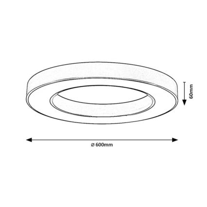 Rabalux - hämardatav laelamp LED/45W/230V 3000-6500K läbimõõduga 60 cm kuldne + kaugjuhtimispult