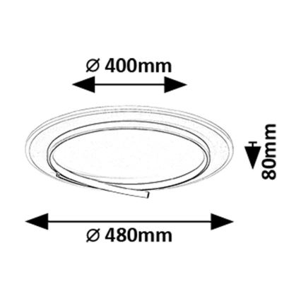 Rabalux - LED laelamp LED/40W/230V 4000K läbimõõt 48 cm