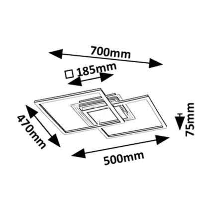 Rabalux - LED laevalgusti LED/28W/230V 3000K, läbimõõt 70 cm